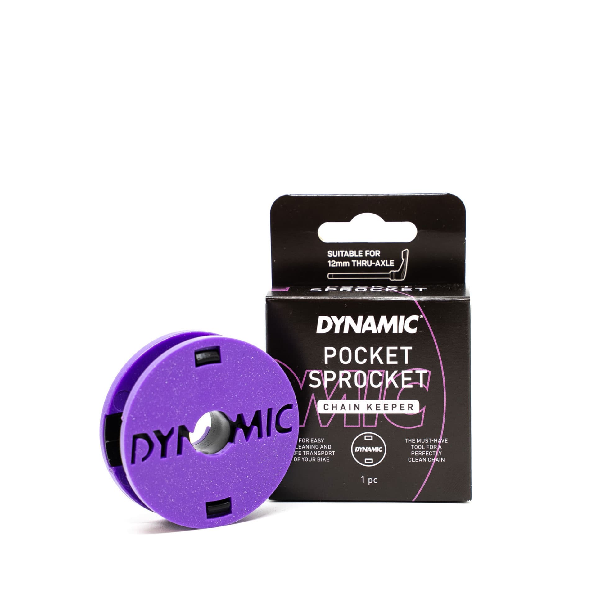 Dynamic Pocket Sprocket Kettenhalter für 12 mm Steckachsen Weiß Modell 2026