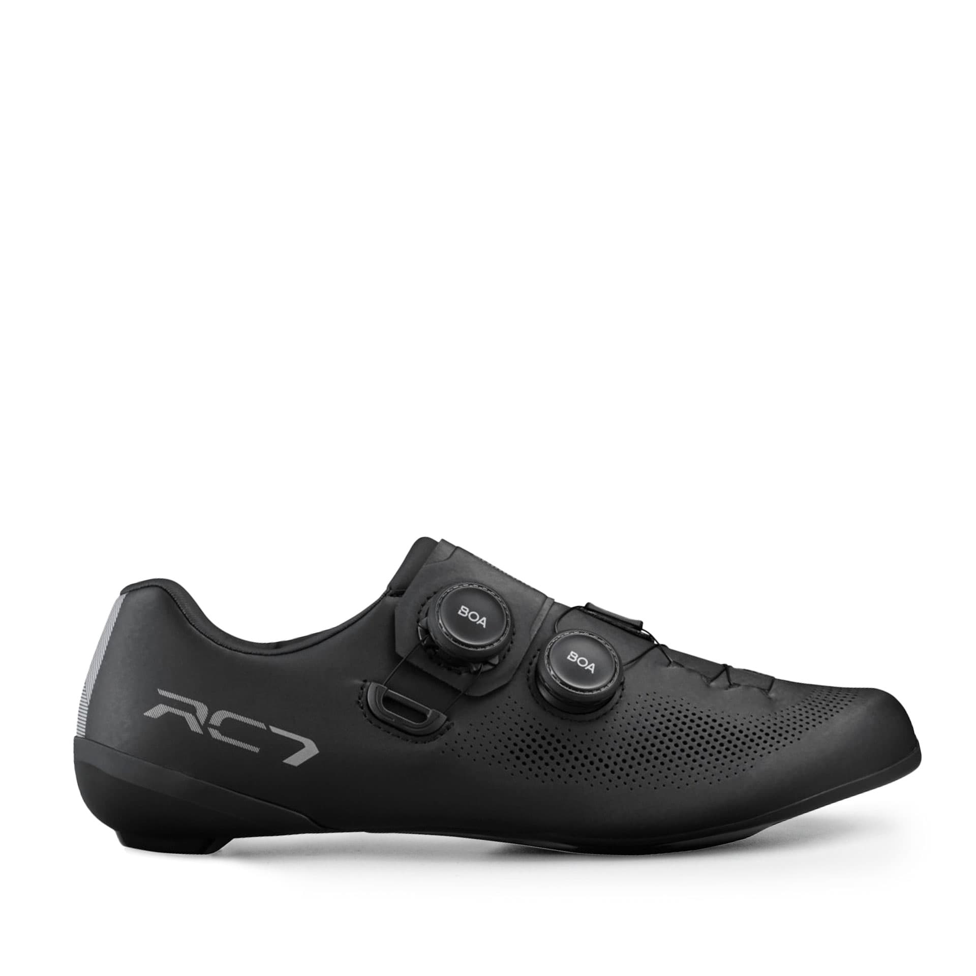 SHIMANO Fahrradschuhe RC703 Rennradschuhe SPD-SL Herren/Damen Größe 45 breit, Schwarz