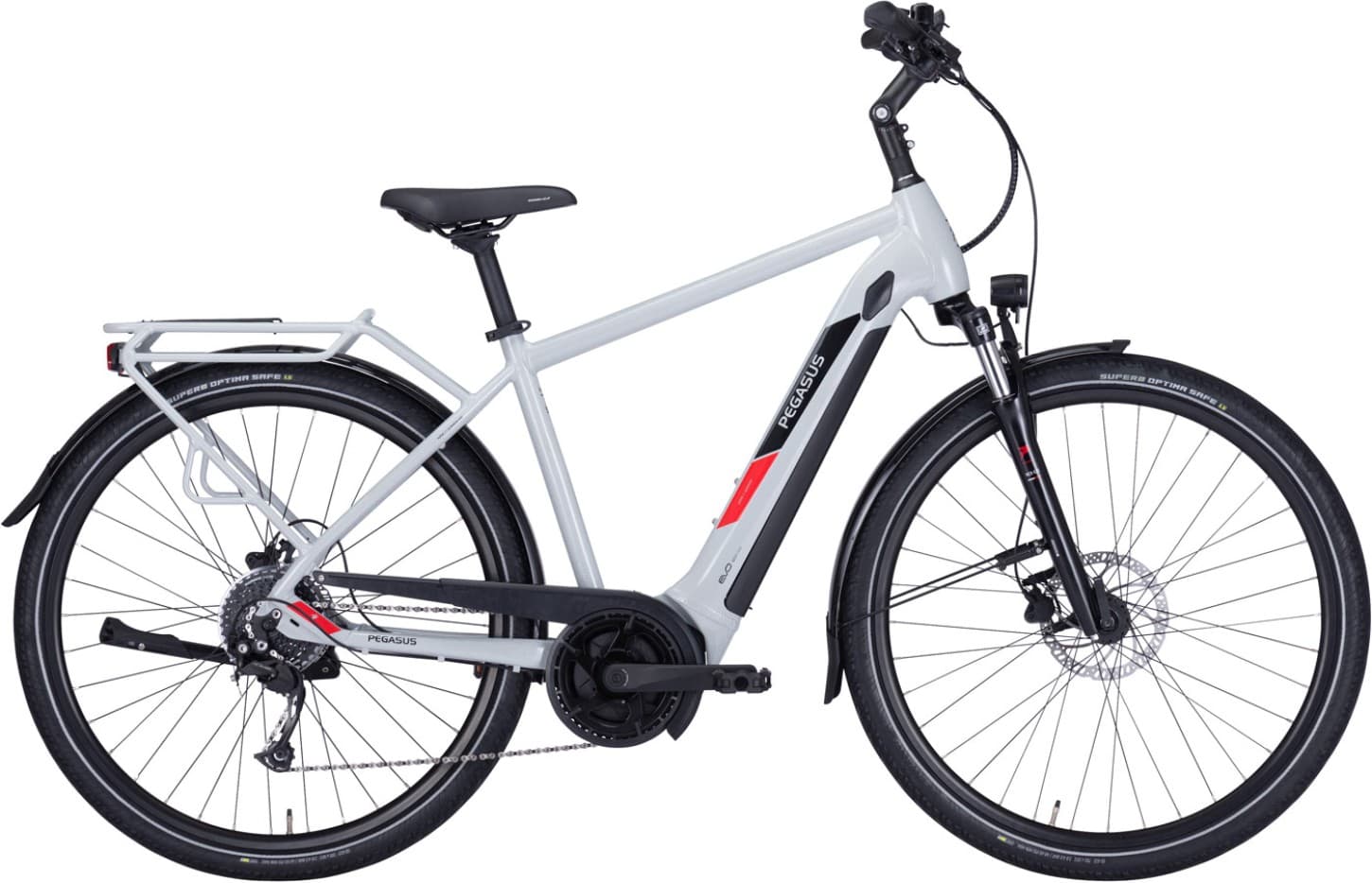 E-Bike  - Pegasus Solero Evo 9 Herren grau   - 50 cm