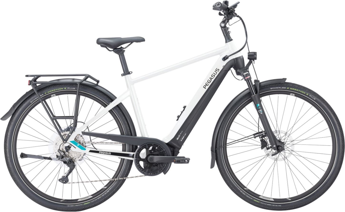 E-Bike  - Pegasus Premio EVO 10 Lite Herren weiß   - 55 cm