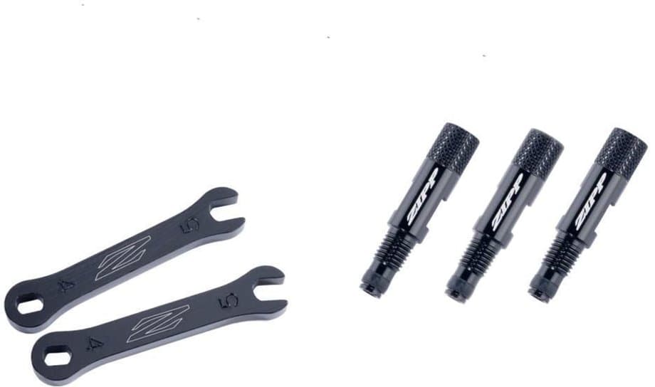 Zipp Ventilverlängerungskit Knurled für SV Ventil - 3 Stück Schwarz Modell 2026