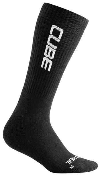 Cube Socken After Race High Cut Logo Schwarz Modell 2024