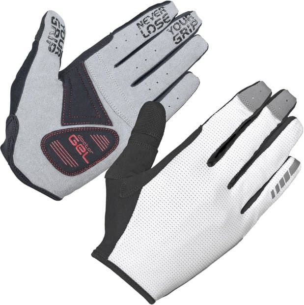 GRIPGRAB Shark Padded Langfinger Handschuhe Weiß Modell Aktion