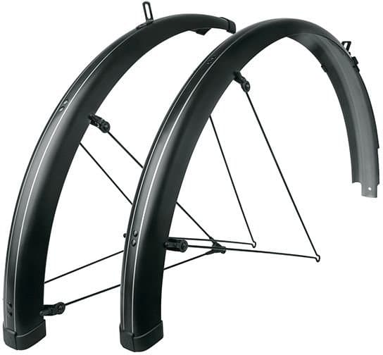 SKS Bluemels Stripes Schutzblech-Set 28" 65mm schwarz matt  robustes, korrosionsgeschütztes Design mit ASR-Sicherheitssystem und einfacher Montage