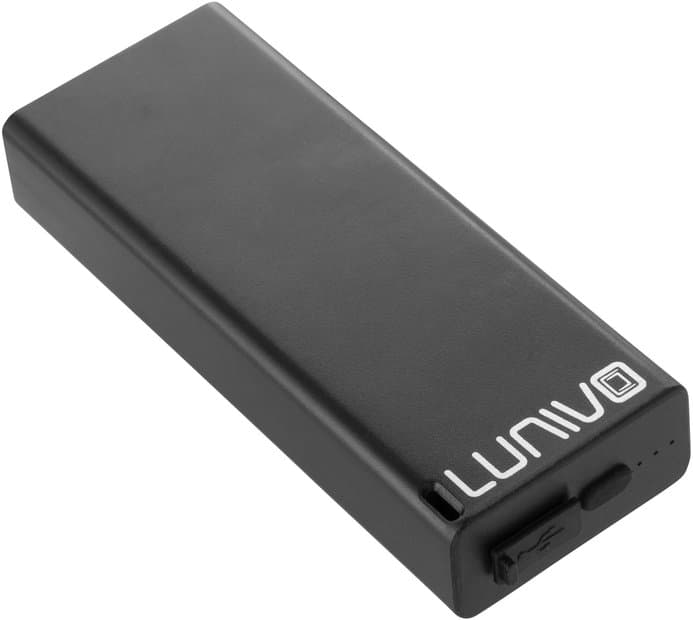 Lunivo Powerbank mit Fahrradhalterung Schwarz Modell 2024