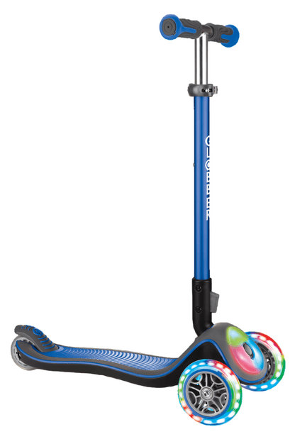 Globber Elite Deluxe Flash Lights, mit Leuchtrollen Blau Modell 2024