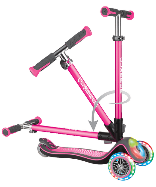 Globber Elite Deluxe Flash Lights, mit Leuchtrollen Pink Modell 2024
