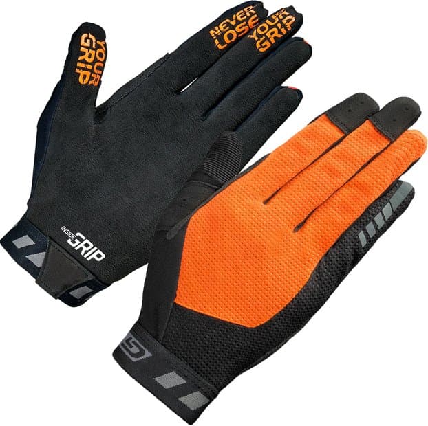 GRIPGRAB Vertical InsideGrip Langfinger Handschuhe Orange Modell Aktion