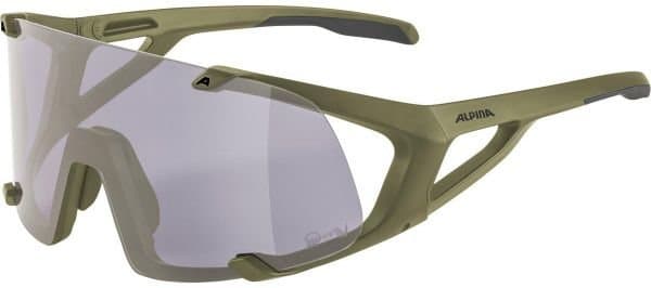 Alpina Hawkeye Q-Lite V olive matt / Varioflex purple mirror lens Grün Modell 2024