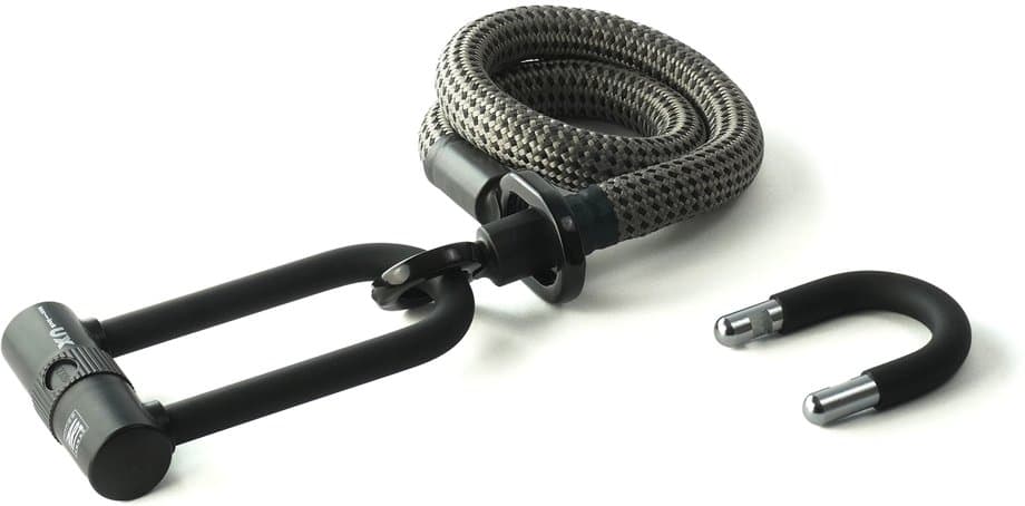 TEXLOCK Eyelet 80 U/X-Lock Bundle, Textilseil mit Bügelschloss Grau Modell 2025