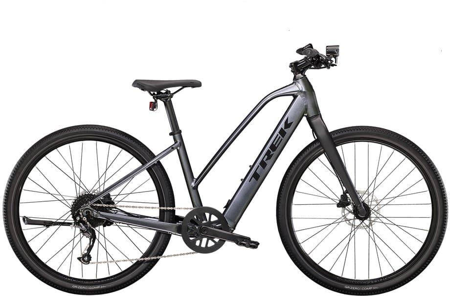 Trek Dual Sport+ 2 Stagger Grau Modell Aktion