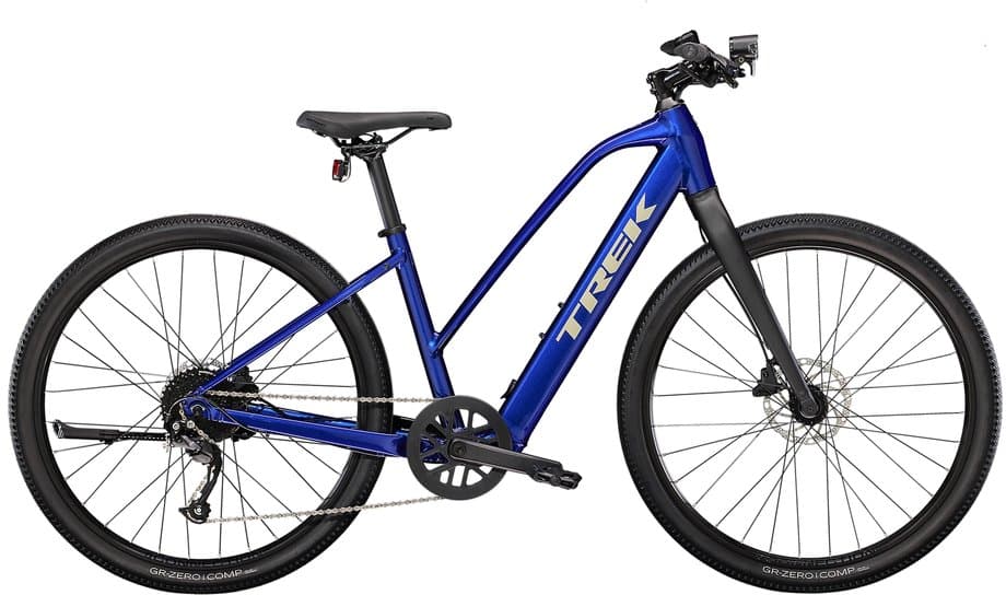 Trek Dual Sport+ 2 Stagger Blau Modell Aktion