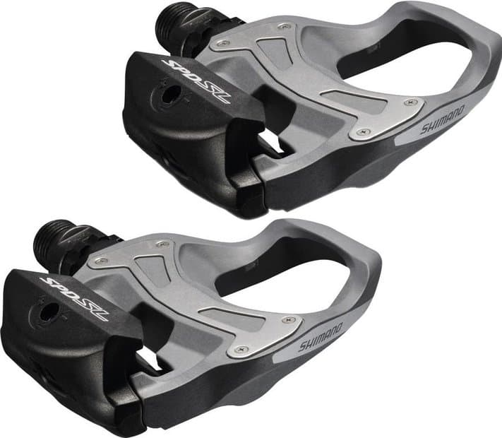 SHIMANO Pedal PD-R550 SPD-SL Pedal - Graues SPD-SL Rennradpedal für Klickschuhe