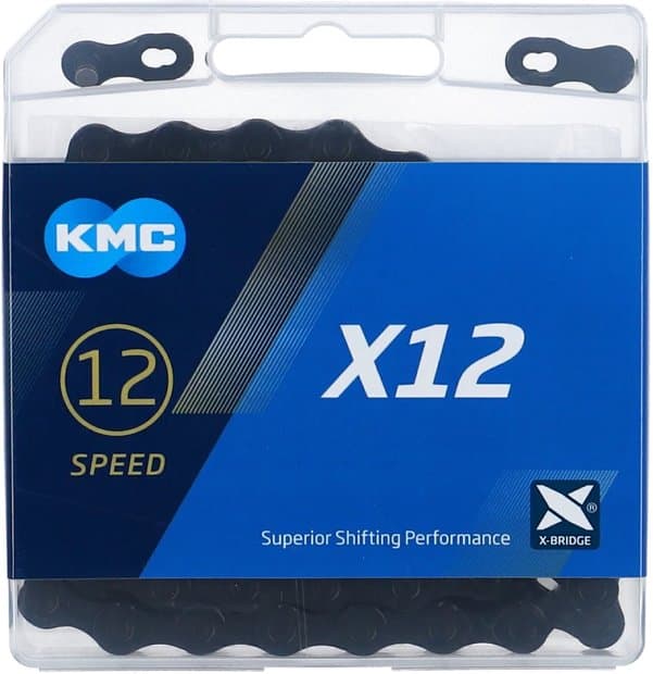 KMC Schaltungskette X12 Black Tech 1/2Zollx11/128Zoll 126 Glieder 12-fach