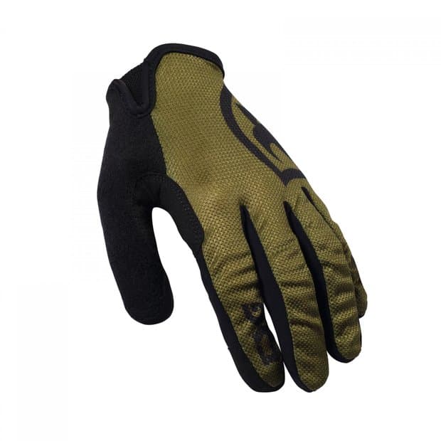 TSG Hunter Langfinger Handschuhe Grün Modell Aktion