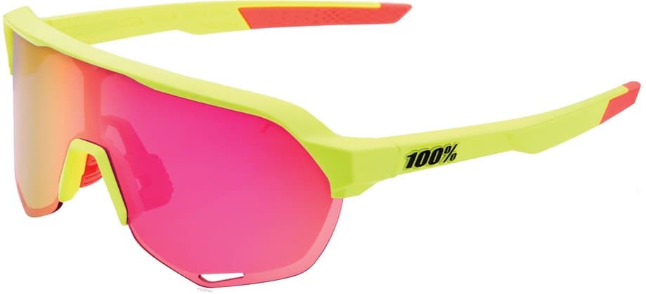 100 Percent S2 matte washed out neon yellow / Purple Multilayer Mirror L Gelb Modell 2024