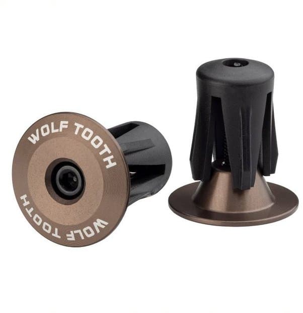 Wolftooth Aluminium Lenkerendkappen, geschraubt Braun Modell 2026