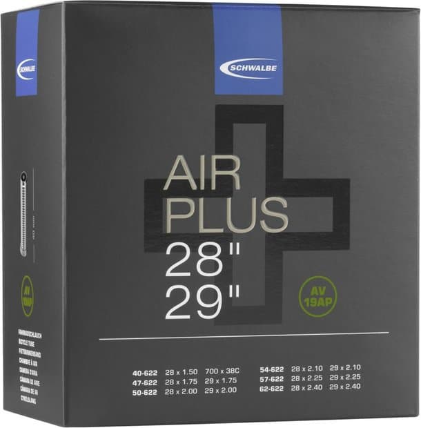 Schwalbe AV19AP Air Plus Schlauch 29 Zoll - 40 mm Schwarz Modell 2025