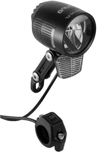 Lunivo e-DIA F170 Fernlicht E-Bike Scheinwerfer - StVZO Schwarz Modell 2024