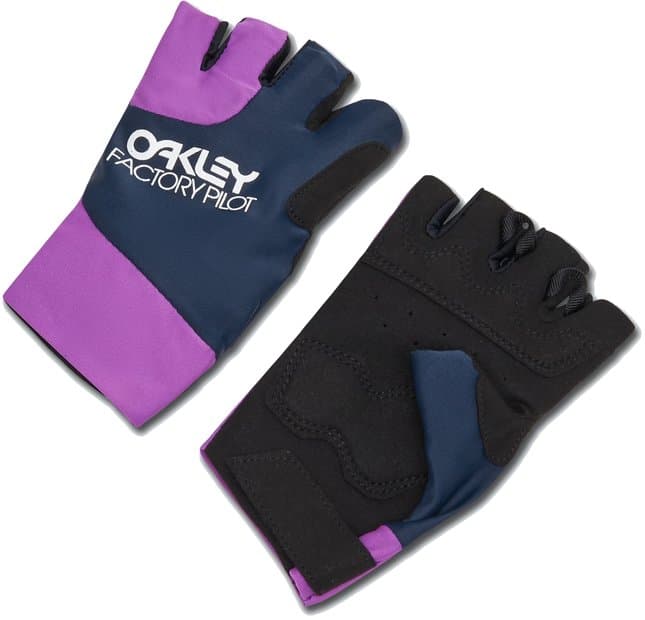 Oakley Factory Pilot Damen MTB Kurzfinger Handschuhe Blau Modell Aktion