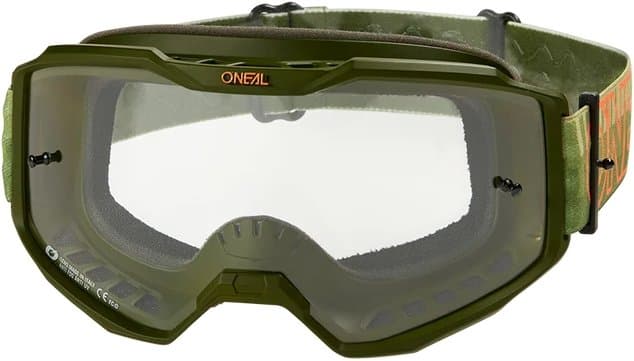 O'Neal B-10 Goggle Striped green/orange - clear Grün Modell 2026