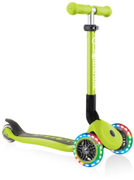 Globber Junior Foldable Lights, mit Leuchtrollen Grün Modell 2024