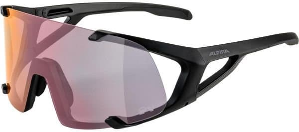 Alpina Hawkeye QV black matt / Varioflex rainbow mirror lens Schwarz Modell 2024