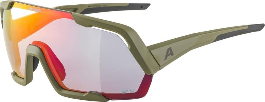 Alpina Rocket V olive matt / Varioflex rainbow mirror lens Grün Modell 2025