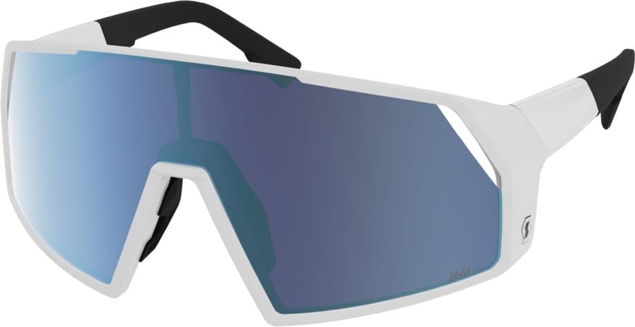 Scott Pro Shield Mattweiß - AMP Berylblau verspiegelt S3 Weiß Modell 2026
