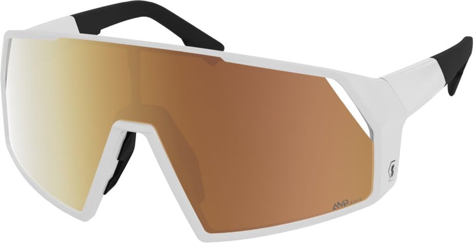 Scott Pro Shield Mattweiß - AMP LS Gold verspiegelt S1-3 Weiß Modell 2026