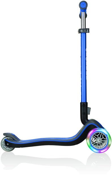 Sk8teforyou Scooter Globber Elite Lights Deluxe navy-blau mit Leuchtrollen
