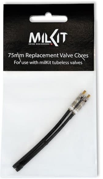 MILKIT Ventileinsatz Ersatz Valve Cores - 75 mm Schwarz Modell 2024
