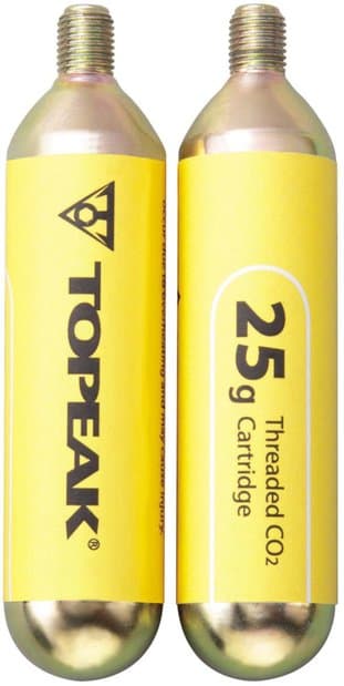 Topeak CO2-Kartuschen 25g - Gewinde 2er-Set Gelb Modell 2025
