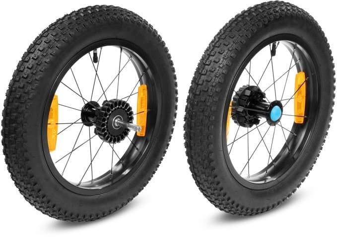 Cube Fat Wheels hinten für Kinder Fahrradanhänger Double Schwarz Modell 2026