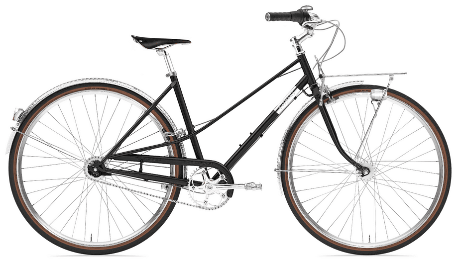 Creme Caferacer Lady Doppio Schwarz Modell Aktion