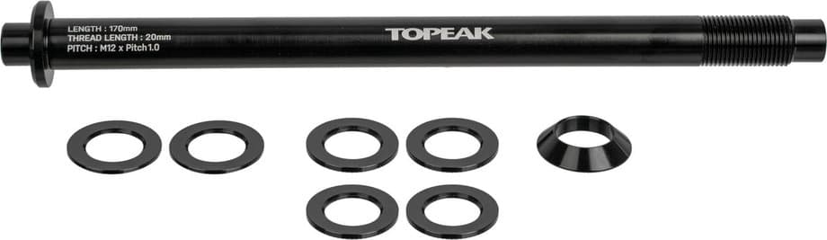 Topeak Steckachse für Zi:RAK Gepäckträger M12x1,0mm Schwarz Modell 2026