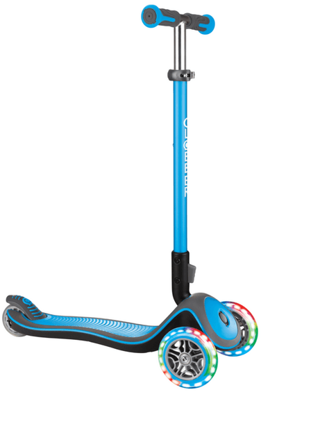 Globber Elite Deluxe Lights, mit Leuchtrollen Blau Modell 2024