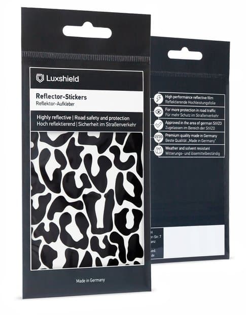 Luxshield Reflektoren Aufkleber Leopard Schwarz Modell 2024