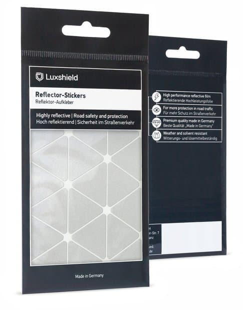 Luxshield Reflektoren Aufkleber Dreiecke Groß Silber Modell 2024