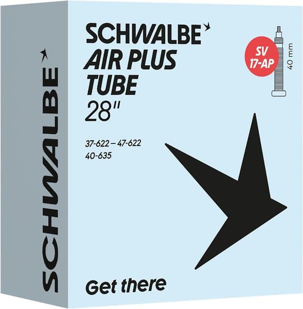 Schwalbe SV17-AP Air Plus Schlauch 28 Zoll - 40 mm Schwarz Modell 2026