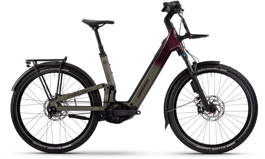 Winora SINUS FS R5f PRO i800Wh 5-G Nexus | 25-26 WIN BCXK GL_sand/deep red Rh XL