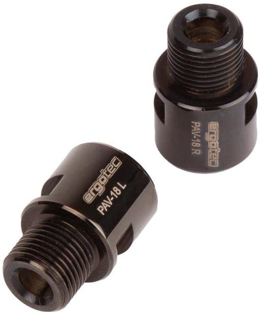 Ergotec Pedalachsverlängerung - Paar 9/16"" Schwarz Modell 2025