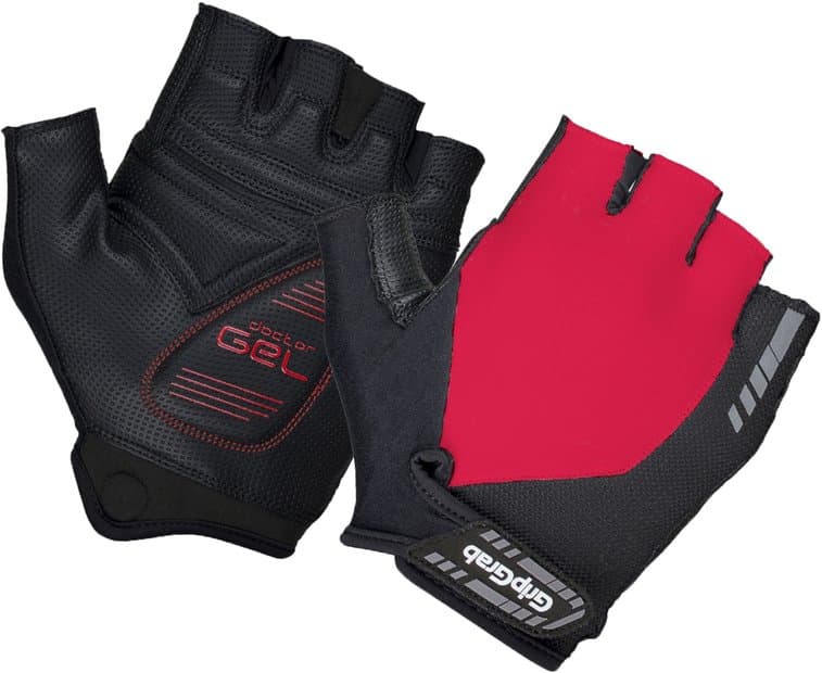 GRIPGRAB ProGel Padded Kurzfinger Handschuhe Rot Modell Aktion