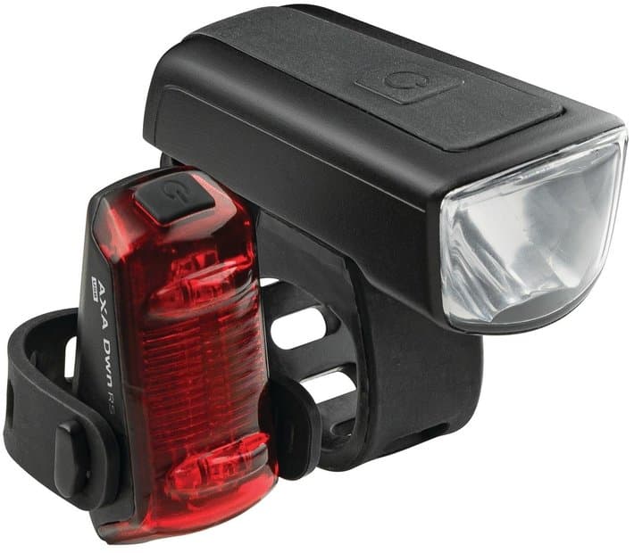 AXA DWN 50/Rear Brake Light USB Akku Beleuchtungsset - StVZO Schwarz Modell 2025