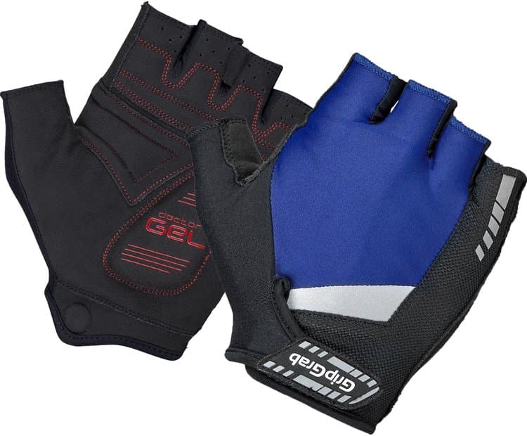 GRIPGRAB SuperGel Padded Kurzfinger Handschuhe Blau Modell Aktion