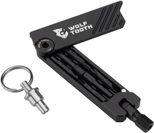 Wolftooth 6-Bit Hex Wrench Multitool mit Schlüsselanhänger Schwarz Modell 2026