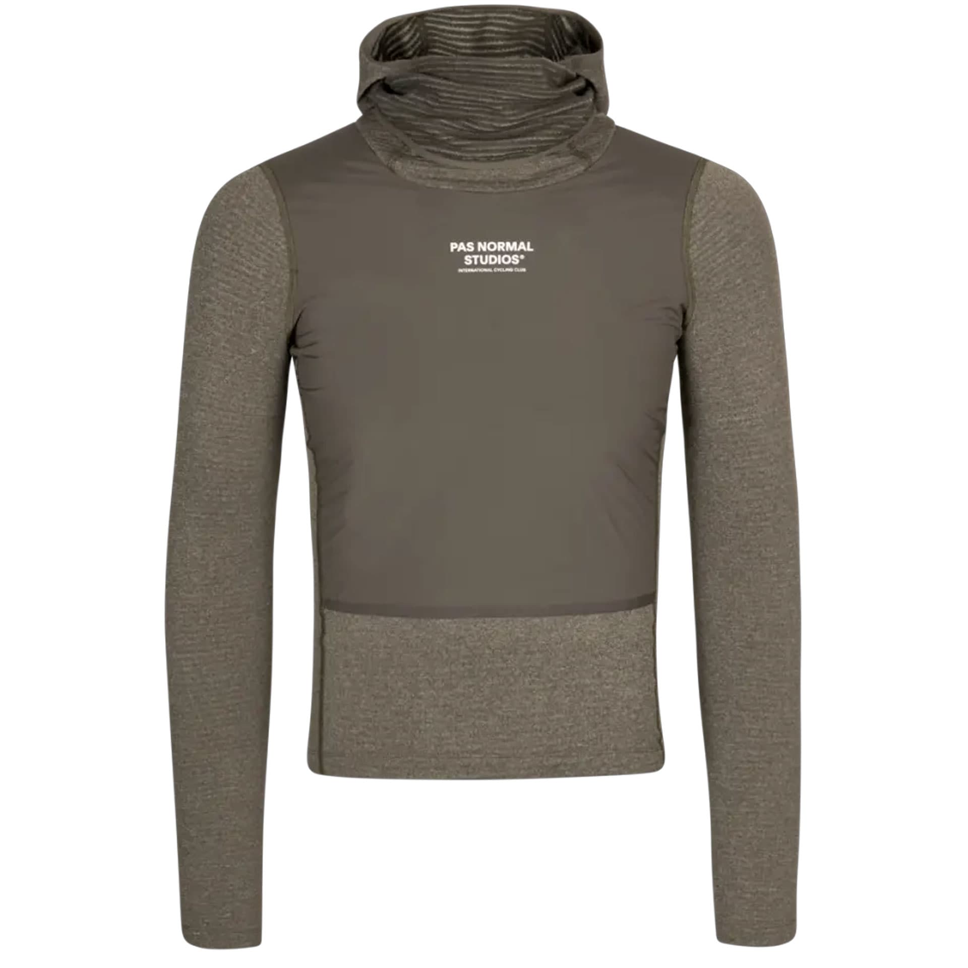 Pas Normal Studios Mens Thermal Hooded Windproof Base Layer Langarm Funktionsunterhemd mit Kapuze